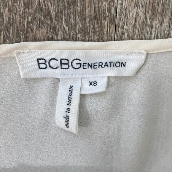 BCBGeneration Ivory Blouson 3/4 Sleeve Blouse Top - Picture 8 of 10